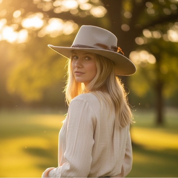 Spur Gus Crown Custom Furry Felt Hat tan Cowboy Hat